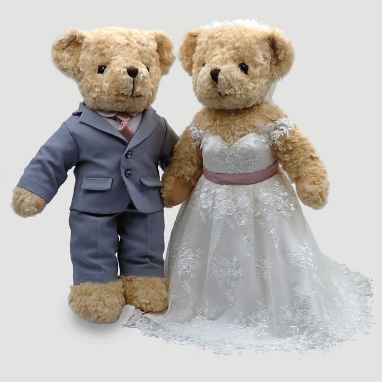 Wedding teddy bear W02 - FourBearsShop